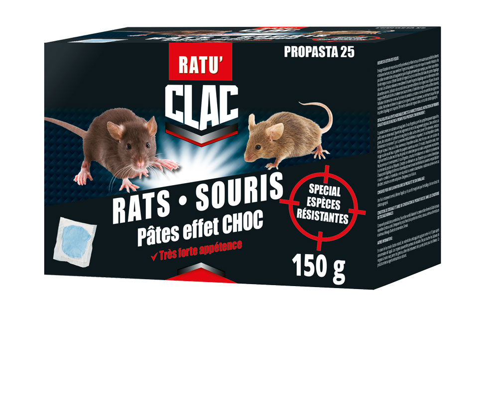 Pâte Brodifacoum 0,004 % rats et souris Professionnel PROPASTA Anciennement  RAVIOX BF40